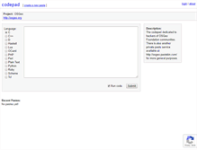 Tablet Screenshot of osgeo.codepad.org