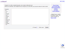 Tablet Screenshot of codepad.org